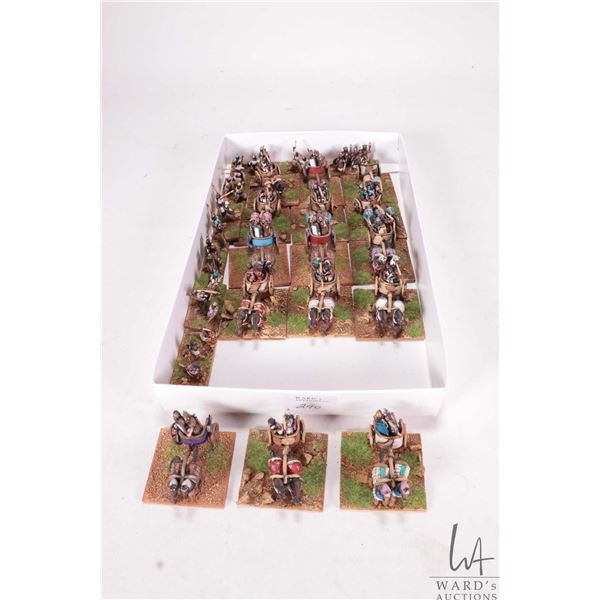 Large selection of what appears to be 15mm Egyptians including chariots, horse and pikemen. 23 woode