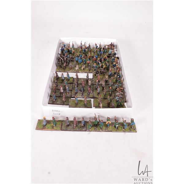 Large selection of what appears to be 15mm Viking and Saxon warriors including longbow men, pikemen 