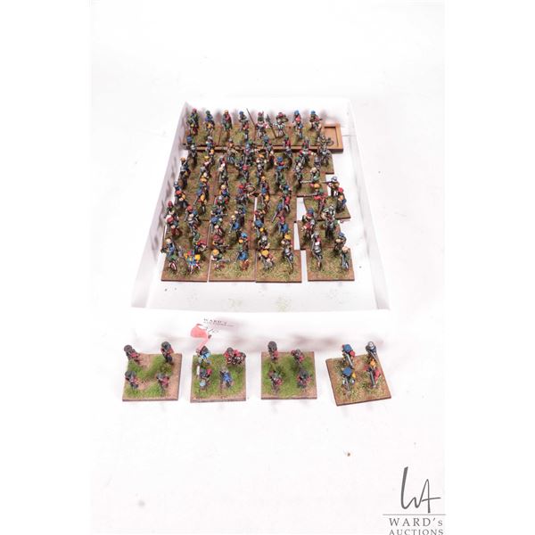 Large selection of what appears to be 15mm English/ Spanish figures including riflemen, swordsmen et