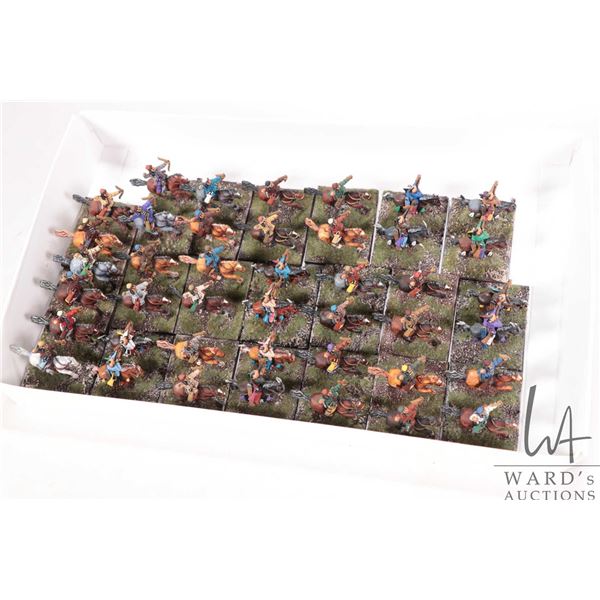 Large selection of what appears to be 15mm Persian army miniatures including mounted bow men, 21 bas
