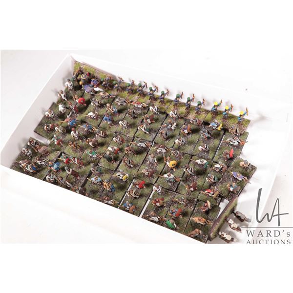 Large selection of what appears to be 15mm Persian army miniatures including bow men. 37 bases each