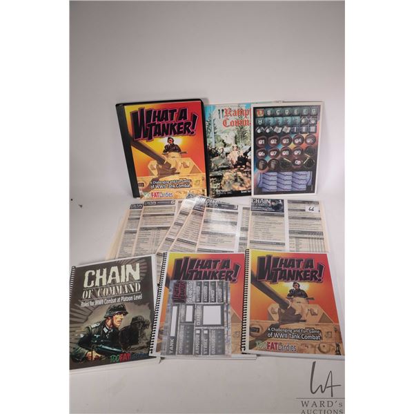 Selection of gaming rules companions including "Chain of Command- Rules for WWII Comat at Platoon Le