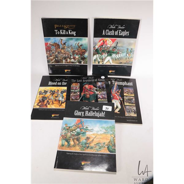 Six Warlord Games "Black Powder" gaming rules and companions guides including " Glory, Halleljuah!",