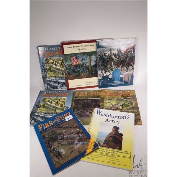 Selection of wargaming rule and command books including "Fire and Fury-The American Civil War in Min