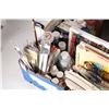 Image 2 : Selection of hobby supplies including paints, brushes, solvents, mixing brushes, "Model Soldiers" il