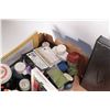 Image 3 : Selection of hobby supplies including paints, brushes, solvents, mixing brushes, "Model Soldiers" il