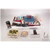 Image 1 : Selection of hobby supplies incuding artist tube style acrylic paint, masking tape, Tamiya color acr