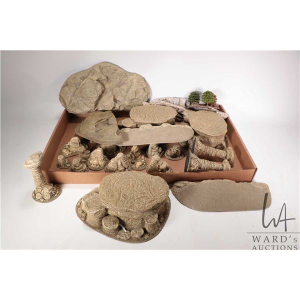 Large selection of miniature rock formations, trees etc.