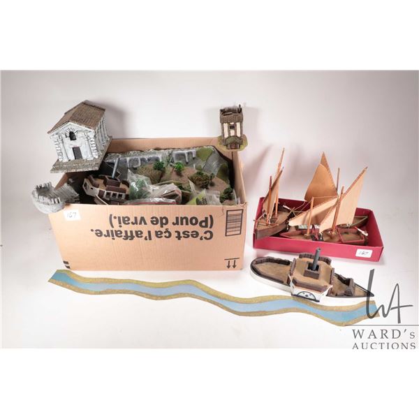 Selection of buildings, terrain, boats etc.