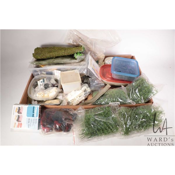 Selection of wargaming greenery and fencing, small structures etc.