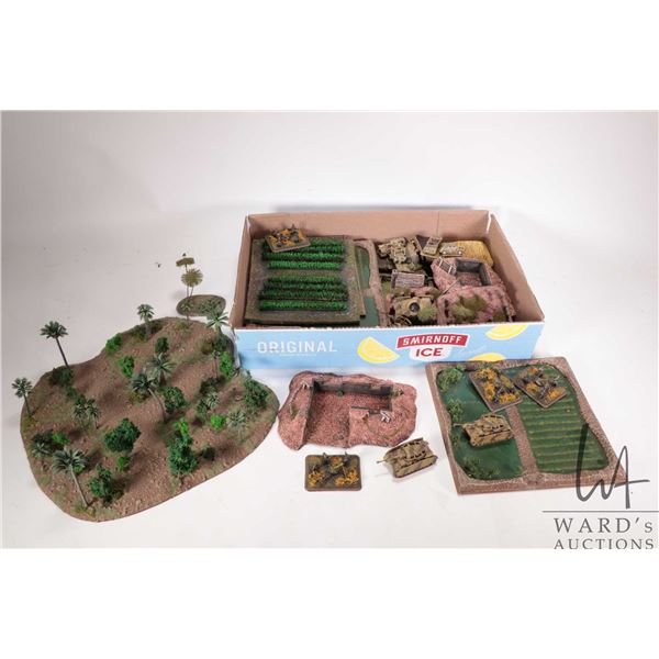 Large selection of what appears to be 15mm Korean war miniature figures including tanks, artillery, 