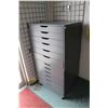 Image 1 : Two Ikea brand "Alex" six drawer storage cabinets, grey in colour, one of castors