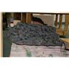 Image 10 : Handmade wooden wargaming table with undershelf, on castors, fitted with WWII trench terrain, 31" H 