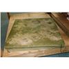 Image 8 : Handmade wooden wargaming table with undershelf, on castors, fitted with WWII trench terrain, 31" H 
