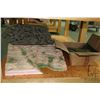 Image 9 : Handmade wooden wargaming table with undershelf, on castors, fitted with WWII trench terrain, 31" H 
