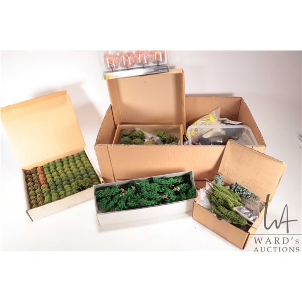 Selection of miniature terrain including plants, trees and stones etc.