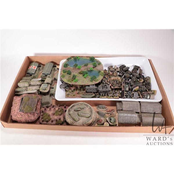 Selection of Vietnam/ Korean war American troop models and tanks,all individually and intricately ha
