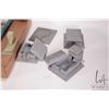 Image 3 : Selection of resin/ plastic buildings etc. paddle wheeler boat etc.