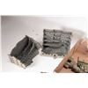Image 3 : Selection of tabletop terrain buildings, fences, great hall, ruined building etc., possibly for 28mm