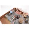 Image 2 : MIniature European diorama featuring two story timber framed houses and thatched roofed buildings as