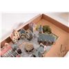 Image 3 : MIniature European diorama featuring two story timber framed houses and thatched roofed buildings as