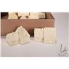 Image 2 : Selection of what appears to be miniature perhaps 15mm-28mm cast resin buildings and a painted woode