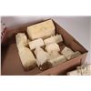 Image 3 : Selection of what appears to be miniature perhaps 15mm-28mm cast resin buildings and a painted woode