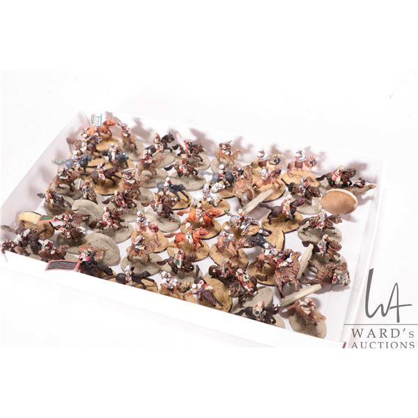 Selection of what appears to be 15mm Arab army figures including 56 mounted camel mounted figures, e