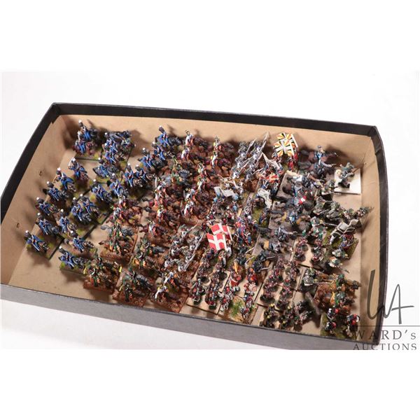 Selection of what appears to be 15mm Napoleonic cavalry including 63 bases, each with two to three i