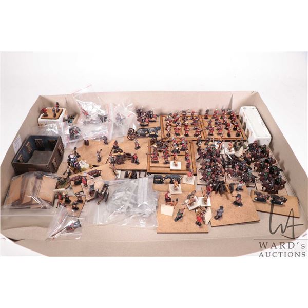 Selection of what appears to be 15mm individually and intricately hand painted miniature models, var