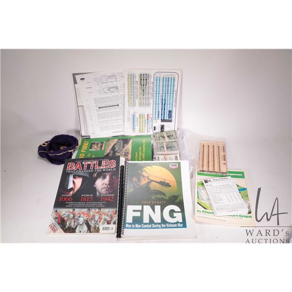 Selection of Forge on Force-Ambush Valley gaming cards, plus a selection of books and manuals includ