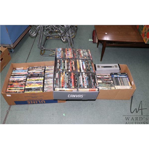 Large selection of DVDs including television shows and movies