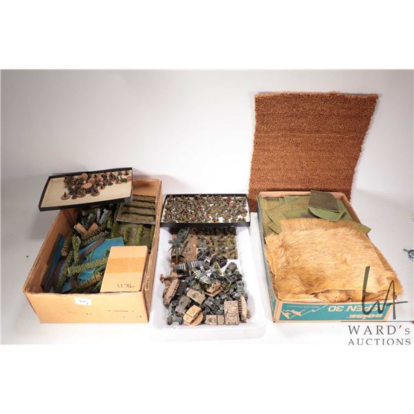 Selection of what appear to be 15mm scale American military models including airplanes, tanks, trans