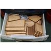 Image 4 : Six drawer rolling storage cart and contents including laser cut wooden gaming bases and magnetic ba