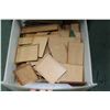 Image 8 : Six drawer rolling storage cart and contents including laser cut wooden gaming bases and magnetic ba