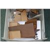 Image 9 : Six drawer rolling storage cart and contents including laser cut wooden gaming bases and magnetic ba