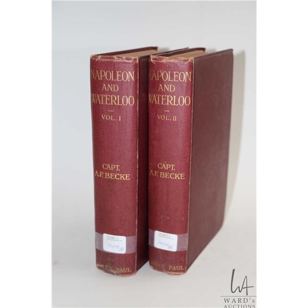 Two antique hardcover book set "Napoleon and Waterloo: The Emporer's Campaign with the Armee Du Nord