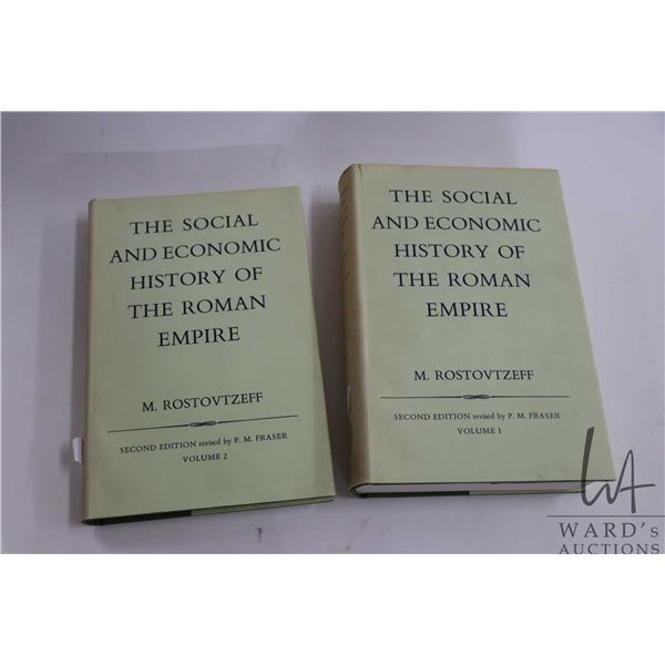 Two hardcover book set " The Social and Economic History of the Roman Empire" by M. Rostovzeff, Oxfo