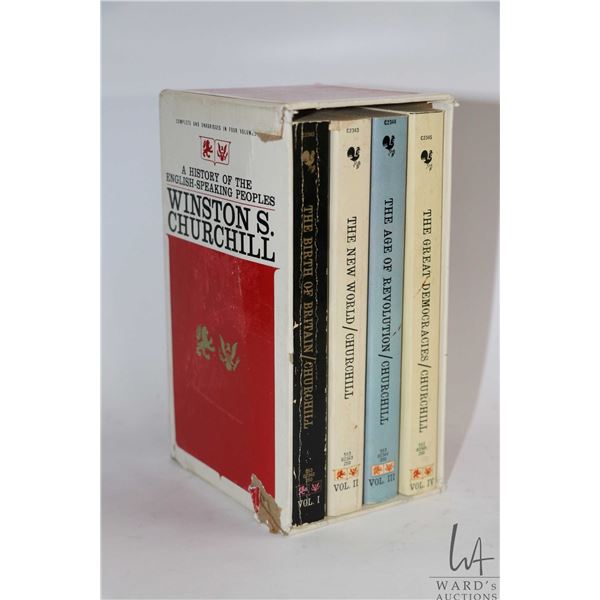 Four volume soft cover set " A History of the English-Speaking Peoples" by Winston Churchill includi