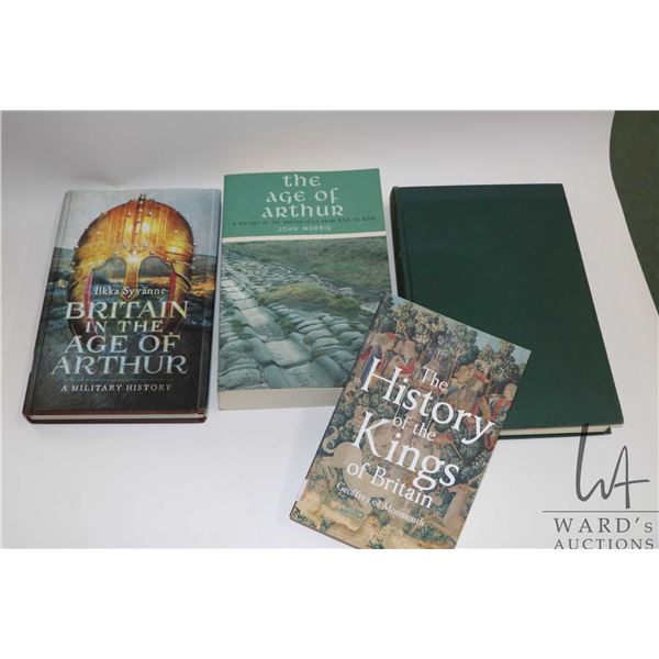 Two hardcover and two softcover books including "Britain in the Age of Arthur" by Ilkka Syvanne, "Th
