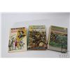 Image 1 : Three hardcover books including "Custer: Man and Legend" by William Heuman, " The Story of General C