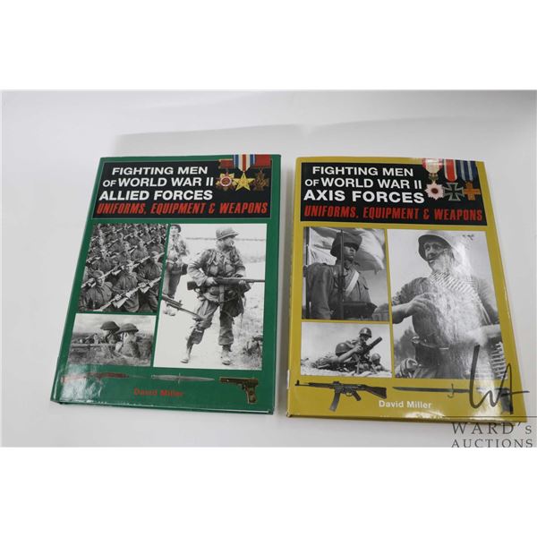 Two hardcover books including "Fighting Men of World War II Axis Forces: Uniforms, Equipment & Weapo