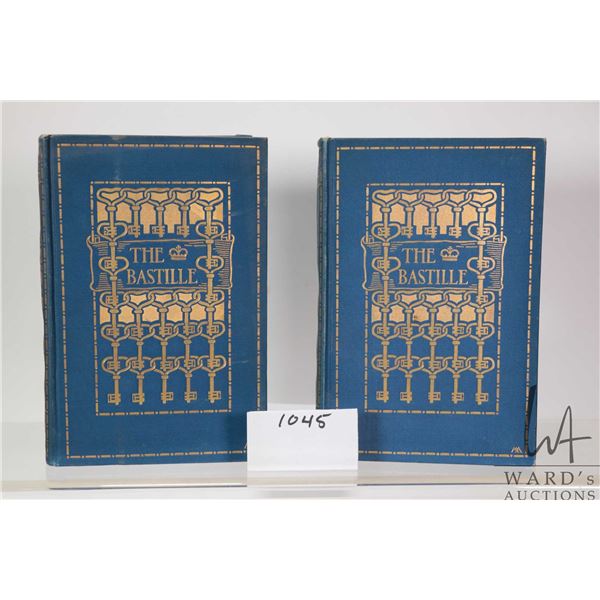 Two antique hardcover volumes "The Bastille" by Hon. D. Bingham James Pott, New York 1901. With blue