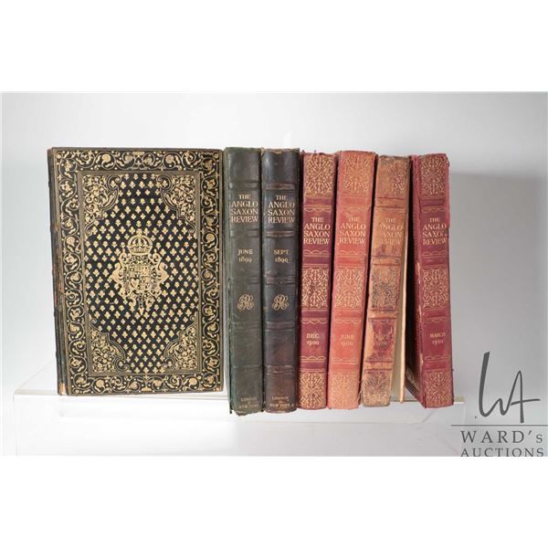 Six hardcover volumes of "The Anglo-Saxon Review- A Quarterly Miscellany" including Vol. II Septembe