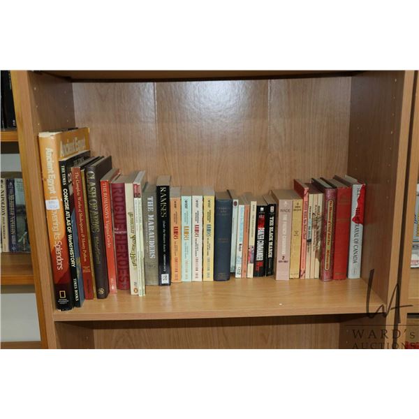 Large selection of war history books including books on Ramses, Ancient Egypt etc.