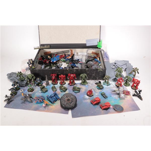 Selection of Battle Tech figures and gaming pieces etc.