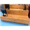 Image 1 : Wooden 3-Step Bleacher on Wheels 84" x 72" x 51"H (contents not included)