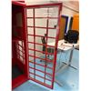 Image 11 : Red British-Style Telephone Booth For Privacy 33" x 34" x 94"H