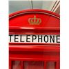 Image 15 : Red British-Style Telephone Booth For Privacy 33" x 34" x 94"H