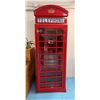 Image 1 : Red British-Style Telephone Booth For Privacy 33" x 34" x 94"H
